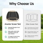 Alvantor   Screen House Room Camping Tent Outdoor Canopy Pop Up 10 x10   Beige