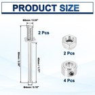 1 4 Inch Diameter X 2 36 Inch Length 2 Set Axle Shaft With Nuts