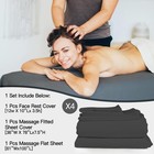 4 Sets Massage Table Sheet Set  Soft Microfiber Facial Bed Cover Set Bulk 3 P   