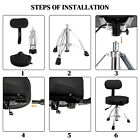 Drum Throne With Backrest  Hydraulic Drum Stool Adjustable Height For Drummers