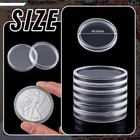 50pc Direct Fit Airtight 40 6mm American Silver Eagle 1oz Coin Holders Capsules