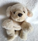 Fao Schwartz Tan Laying Floppy Lab Puppy Dog Stuffed Plush
