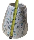 Empire Lamp Shade  6  Tall Floral Fabric Over White Plastic