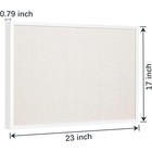 Linen Cork Board W  White Frame Multifunctional Bulletin Board Home Office Decor