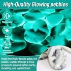 4 5lb Glow In The Dark Glass Pebbles  Blue Green Luminous Stones For Garden 