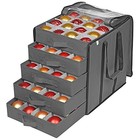  Christmas Ornament Storage Boxes With Dividers - 5 Separate Trays - Gray