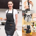 Ruibolu Adjustable Bib Apron With 2 Pockets Cooking Kitchen Cotton Aprons For   