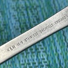 4 Kirk   Matz Fiddleback Stainless Gumbo Cream Soup Spoons K m Sheffield England