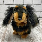 My Dog Mini Dachshund Longhair Stuffed Animal Lifelike   Realistic Plush Toy