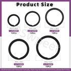 60 Pcs Black Assorted Multi-purpose Metal Keychain Rings Split Keyrings Flat O R