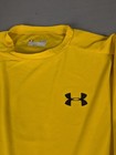 Under Armour Compression Shirt Mens Large Yellow Heat Gear Long Sleeve