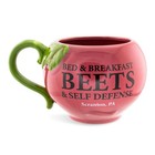 The Office Schrute Farms Beet 3d Sculpted Ceramic Mug   Holds 20 Ounces
