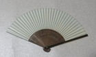 Japanese Folding Fan Sensu Large Beautiful Design Culture White Blue Yellow