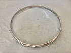 Pair Vintage 50s Wfl Ludwig 15    Hoops  8 Hole Snare Drum  Nob Nickel Brass  1958