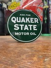 Antique Vintage Old Style Quaker State Motor Oil Sign 