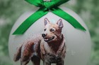 D038 Hand-made Christmas Ornament - Australian Cattle Dog Red Heeler - Standing