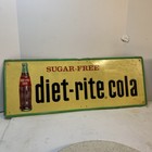 Vintage Sugar-free Diet-rite Cola Embossed Tin Advertising Soda Pop Bottle Sign