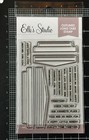 Elle s Studio - Outlined Long Tabs Stamp Set  New  Retired