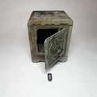 Antique Vintage Coin Deposit Bank Collectable Cast Metal Coin Bank