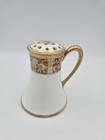Small Antique Nippon Porcelain Hat Pin Holder W  Pins Hand Painted Gilded Floral