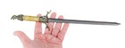 Rare 18th C  German Naval Stiletto Dirk Dagger W  Double Edge Blade  Carved Grip
