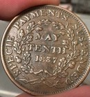 1837 Hard Times Token L47  Ht-66  Phoenix May Tenth  Copper  Ef  au  Condition 