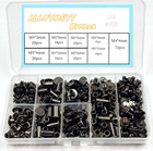 110 Sets Black Chicago Leather Fasteners Leather Rivets Kit For Shoe belt Repair