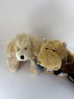Lot Of 3 Plush Webkinz With Code Tags Reindeer Golden Retriever Mud Hippo