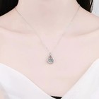 Women s Necklace 925 Sterling Silver Chain Cubic Zircon Pendant Fashion Jewelry
