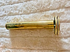 Vintage Brass Kaleidoscope Signed Stained Glass Double Wheel