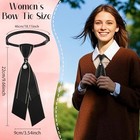 Bow Ties For Women  Adjustable Womens Tie With Artificial Pearl For Black