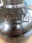V m Stoneware Oyster Jug  Metallic Glaze  Viall   Markle  Akron  Oh 1860 - 1880