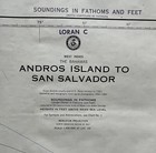 Vintage 1989 Andros Island To San Salvador Nautical Chart Map - 55   x39   