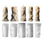 3d Creative Cylindrical Candle Mold Silicone Soap Mold Handmade Uk K7a0