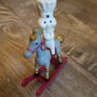 Pillsbury Doughboy Poppin fresh General Mills Rocking Horse Ornament  1999 Nib