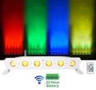  2  Rockville Best Strip 60 White Rechargeable Wash Light Bars W wireless Dmx