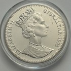1994 Gibraltar Saturn V Rocket Liftoff 1 Crown Coin Cuni Brilliant Uncirculated