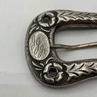 Vintage Holland 80 Sterling Silver Old Western Style Belt Buckle Monogram 21 7g