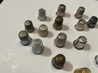 Mixed Lot Of 16 Vintage Metal Thimbles unbranded  Germany  Spain  Taiwan  Japan 