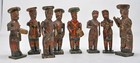 Vintage Wooden Small Musicians Lot Of 8 Pcs Original Old Hand Crafted Painted