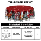 Christmas 60 Inch Round Tablecloth Red Snowman Round Table Cloth Decor For Home