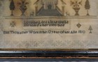 Antique American Sampler Dated 1810 Eliz Thomas Framed Embroidered Graphics Silk