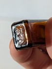 Antique Amber Glass Medicine Bottle Embossed Rectangular Paneled Open Pontil 188