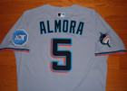Miami Marlins Albert Almora 2025 Game Issued Un Worn Road Jersey  chicago Cubs 