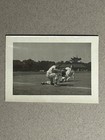 Vintage Photo Young Men Boys Sliding To Base Baseball Glove Catching Bases Field