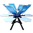 6 Color  6 Station Screen Printing Machine Press Printer T Shirt Print Equipment
