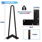 Hairpin Legs 16   Coffee Table Legs Set Of 4 Metal Furniture Legs  Mid Centur   