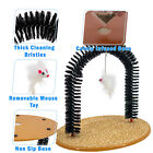 Cat Self Grooming Arch Toy Post W Mouse Toy  Bristle Brush Catnip Scratching Pad