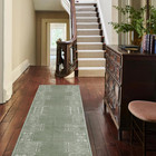 Sage Green Kitchen Runner Rug 2x8 Ft Hallway Carpet Non-slip Washable