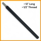 Peterbilt Kenworth Shifter Extension 12  Black Universal Semi Truck 1 2  Thread